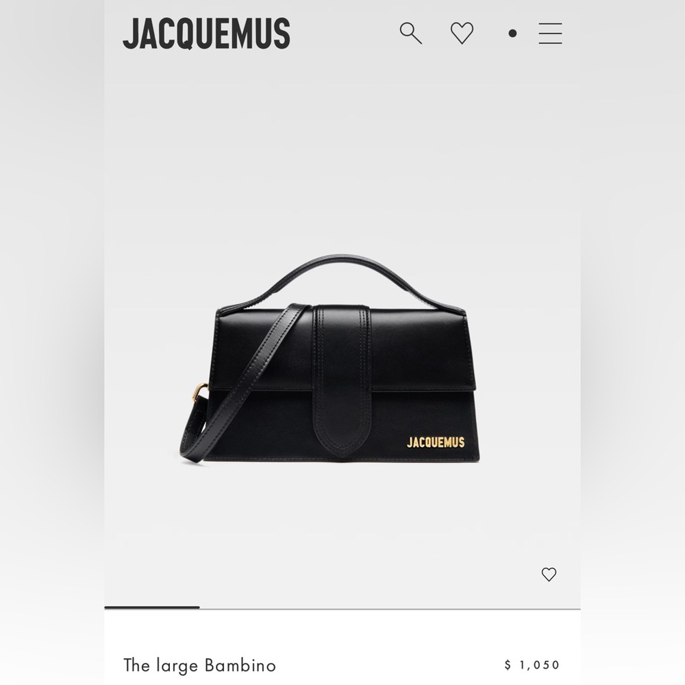 Jacquemus Black Crossbody Bag with Adjustable Strap